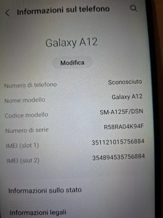 Samsung Galaxy A12 Nero