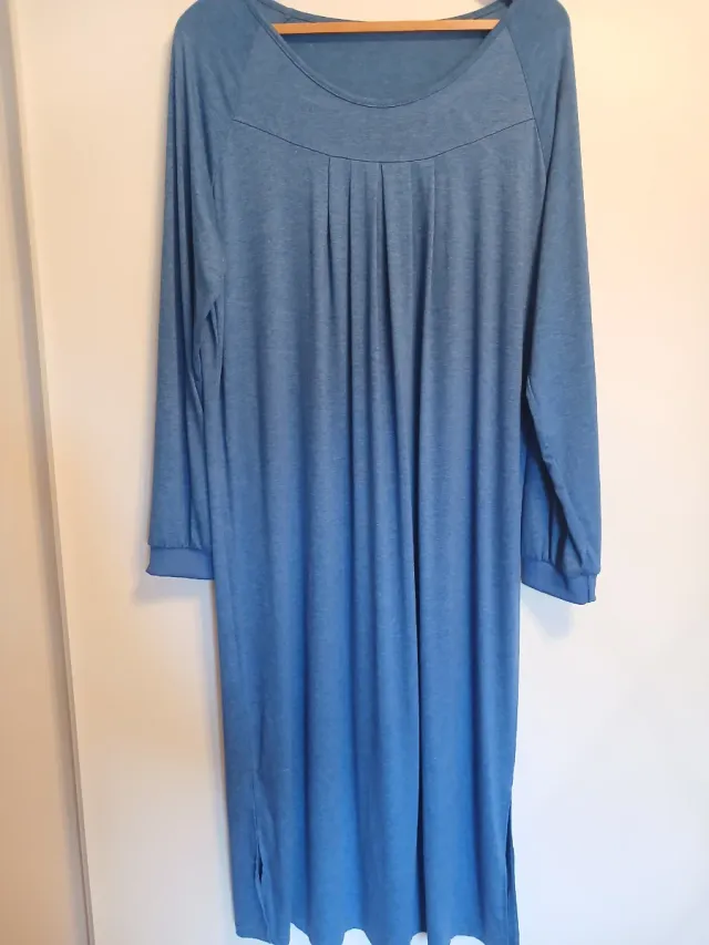 Vestido azul manga larga