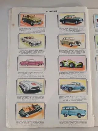 Álbum Automóviles para Cromos