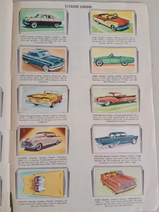 Álbum Automóviles para Cromos