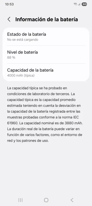 Samsung Galaxy S21 88% Batteria