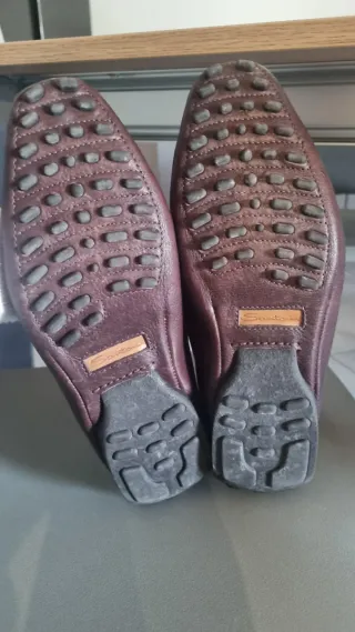 Mocassini Santoni Uomo Pelle Marrone 45
