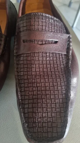 Mocassini Santoni Uomo Pelle Marrone 45