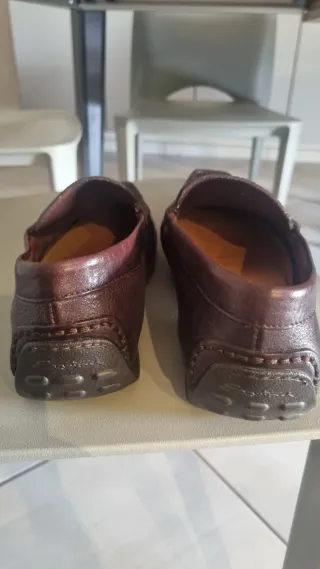 Mocassini Santoni Uomo Pelle Marrone 45