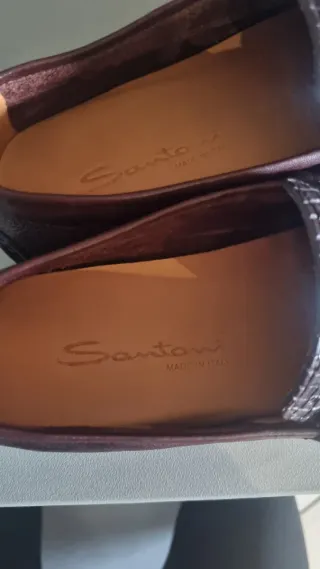 Mocassini Santoni Uomo Pelle Marrone 45