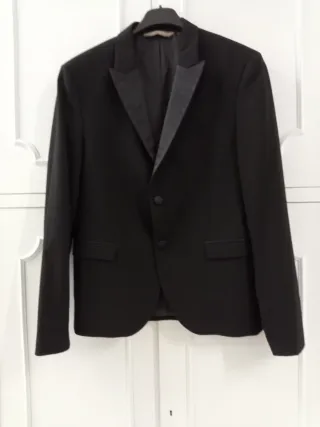 Giacca Smoking Zara Uomo Nera foderata Tg 48