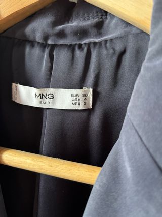 Americana Mango Azul Doble Botonadura