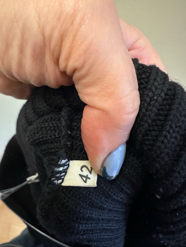 Abito Codice Lana e Pelle Scamosciata Tg 42