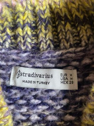 Jersey Stradivarius multicolor pelo talla M