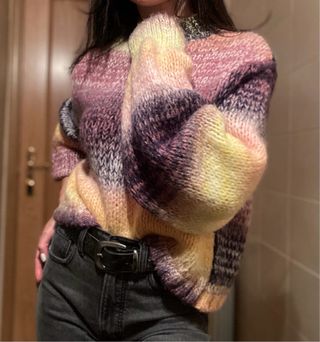 Jersey Stradivarius multicolor pelo talla M