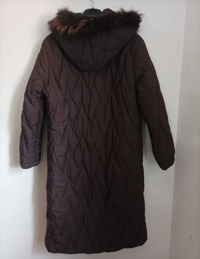 Piumino donna vintage trapuntato marrone