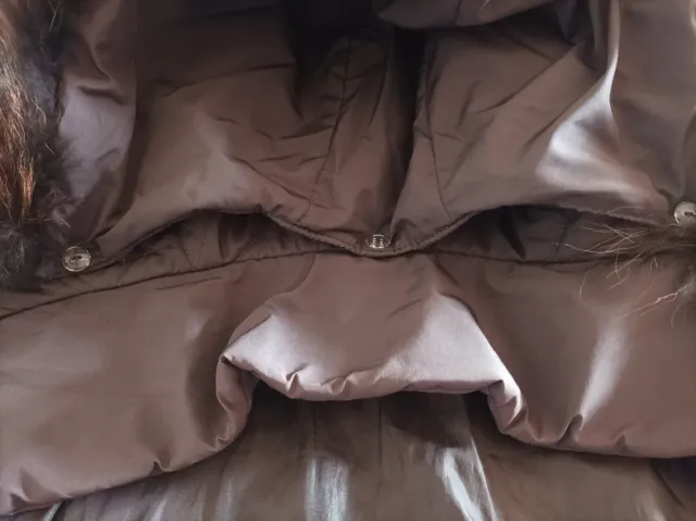 Piumino donna vintage trapuntato marrone