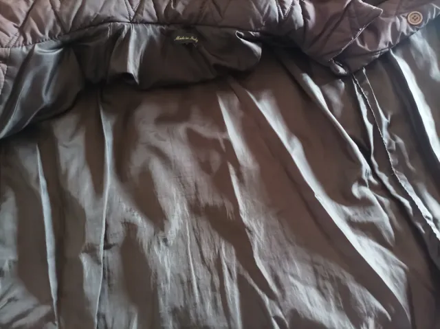 Piumino donna vintage trapuntato marrone