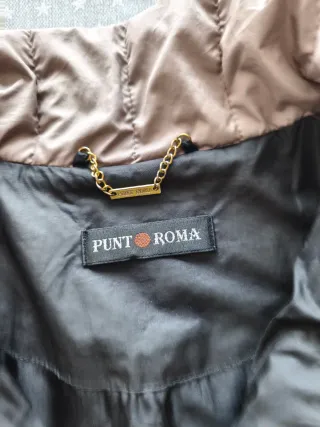 Anorak Punto Roma Mujer Beige y Dorado