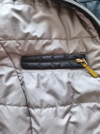 Anorak Punto Roma Mujer Beige y Dorado