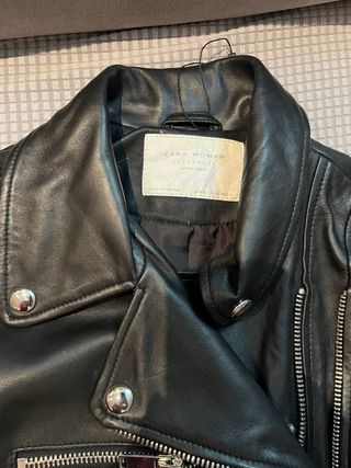 Chaqueta Biker Piel Negra