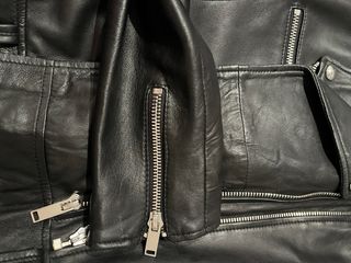 Chaqueta Biker Piel Negra