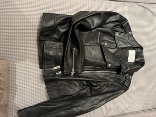 Chaqueta Biker Piel Negra