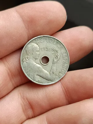 25 céntimos 1934 República Española
