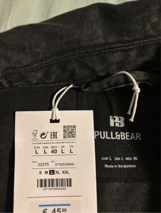 Chaqueta tejana negra