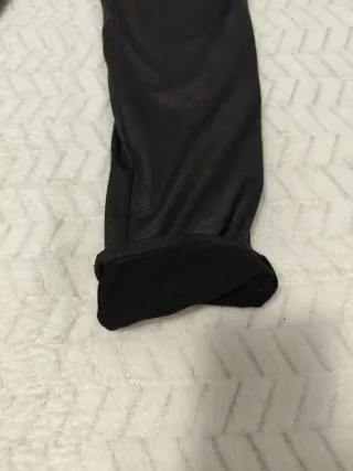 Leggings efecto piel negros talla única