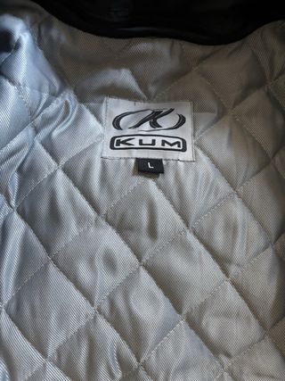 Chaqueta de moto azul y negra