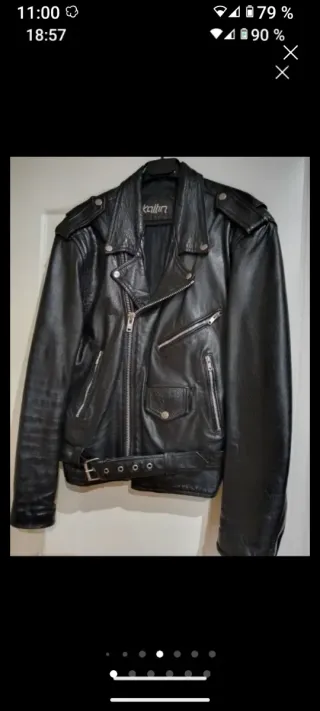 Cazadora de cuero caballero