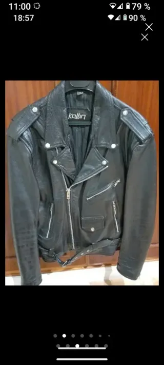 Cazadora de cuero caballero