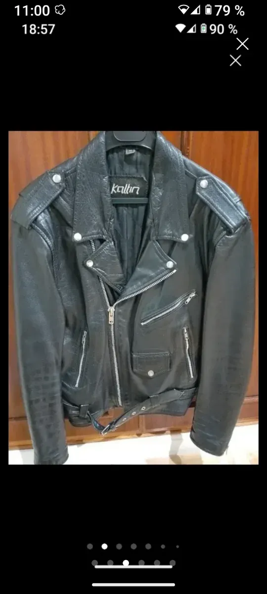 Cazadora de cuero caballero