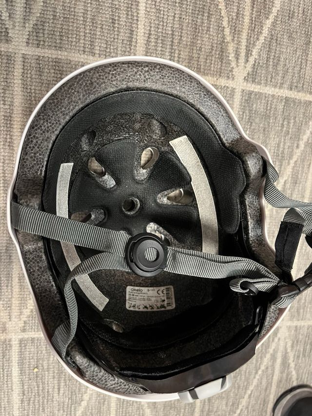 Casco blanco patines talla M