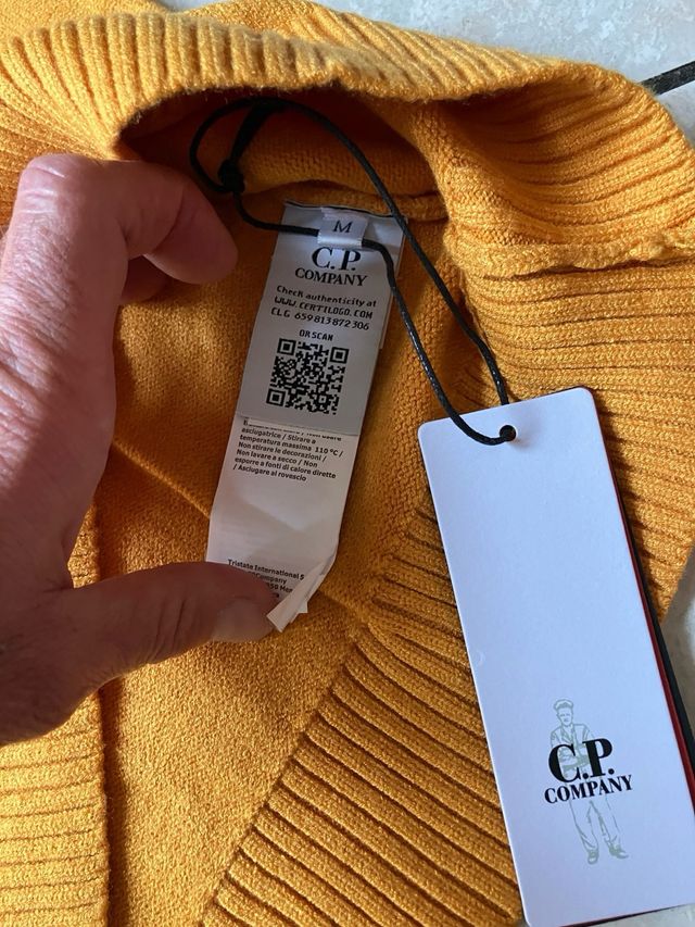Maglione girocollo CP Company giallo senape