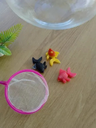 Acquario rotondo in vetro+accessori