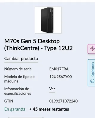 Lenovo ThinkCentre M70s i5-14 Gen Nuevo