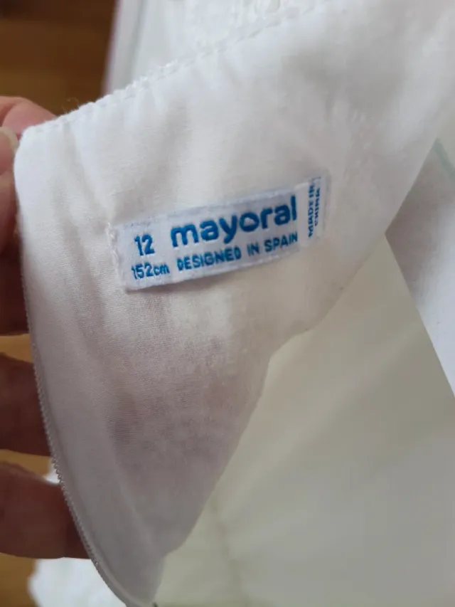 Vestido niña encaje y tul blanco