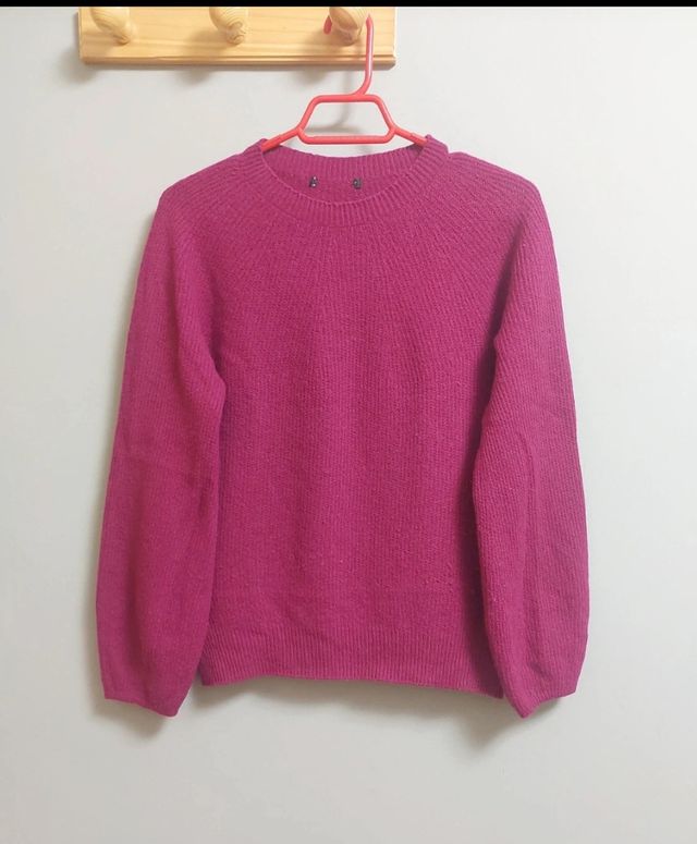 Jersey Uniqlo punto fucsia talla L