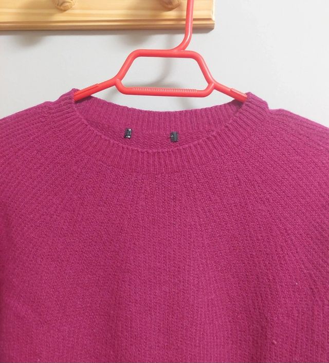 Jersey Uniqlo punto fucsia talla L
