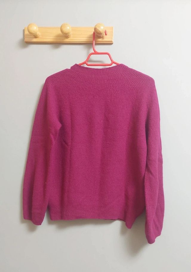 Jersey Uniqlo punto fucsia talla L