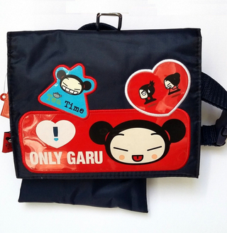 Pucca marsupio borsa vintage blu e rossa