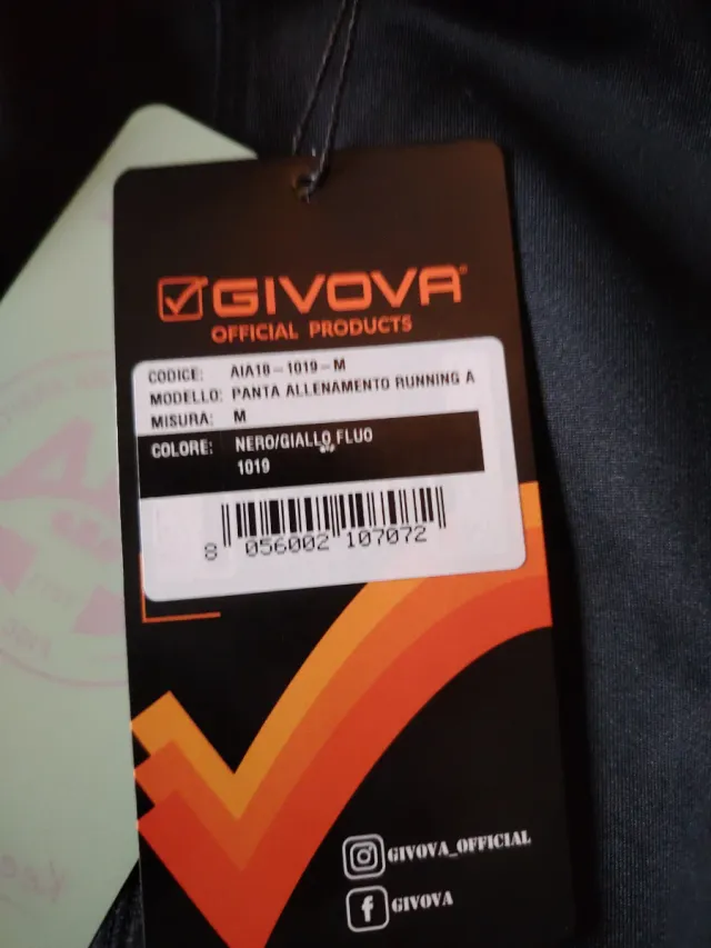 Pantaloni tuta running GIVOVA neri