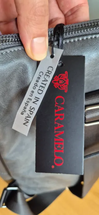 Mochila Caramelo Negra y Gris