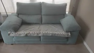 Sofá 3 plazas turquesa