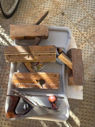 Juego de cepillos de carpintero de madera