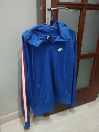 Sudadera Nike Cremallera Azul Rayas