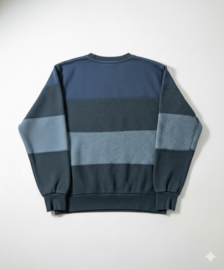 Sudadera Nike a rayas azul y gris