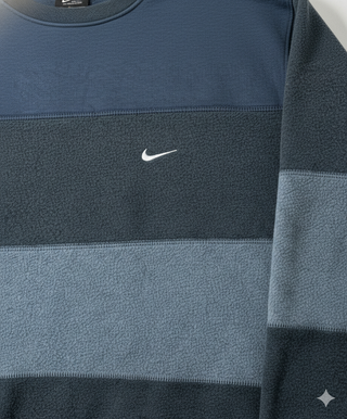 Sudadera Nike a rayas azul y gris