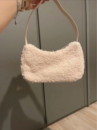 Borsetta H&M pelo bianco panna