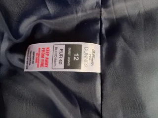 Dunnes Gabardina Talla 40 Rayas Azul/Blanco