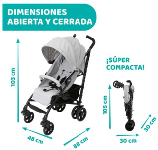 Silla de Paseo Chicco Liteway4 Gris