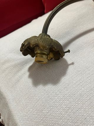 Lámpara de techo vintage de bronce y cristal