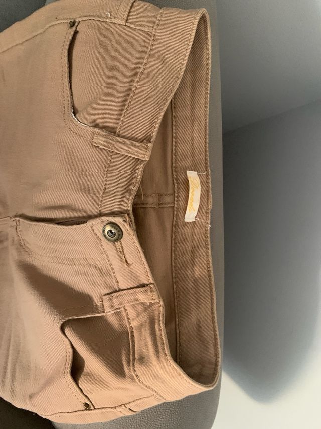 Pantalón mujer flare camel
